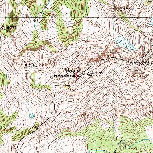 Topographic Map of Mount Henderson, WA