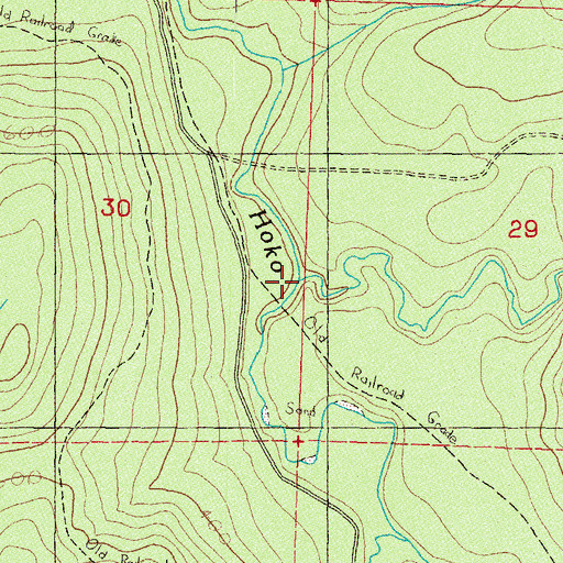 Topographic Map of Herman Creek, WA