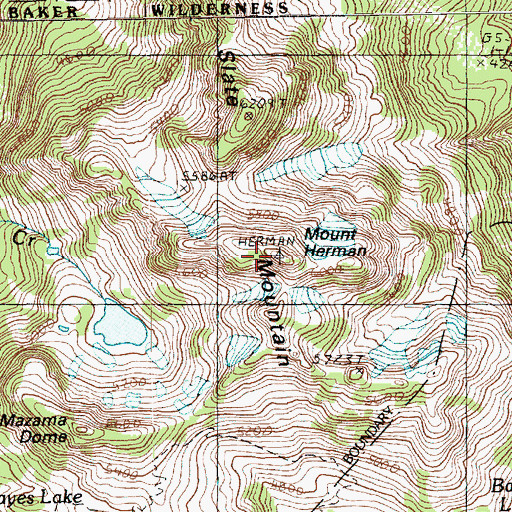 Topographic Map of Mount Hermann, WA