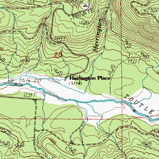 Topographic Map of Harrington Place, WA