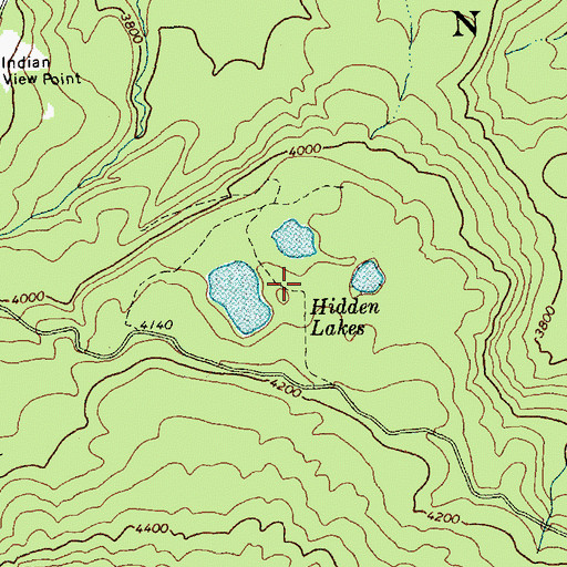 Topographic Map of Hidden Lake, WA