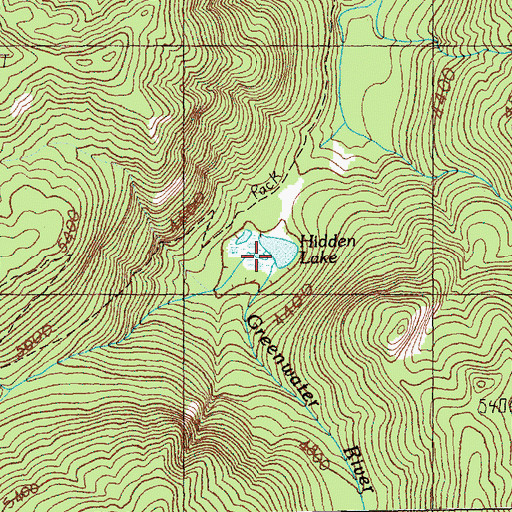 Topographic Map of Hidden Lake, WA