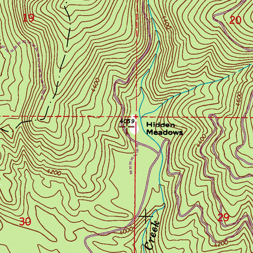 Topographic Map of Hidden Meadows, WA