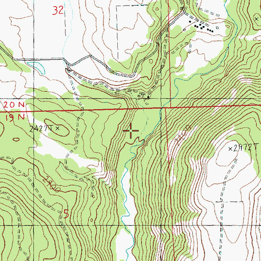 Topographic Map of Hidden Valley, WA