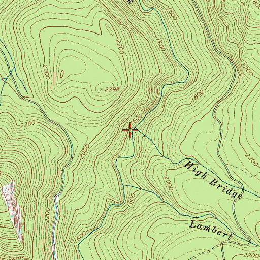Topographic Map of High Bridge Creek, WA
