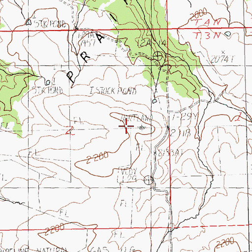 Topographic Map of High Prairie, WA