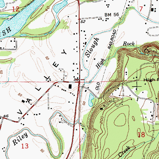 Topographic Map of High Rock Creek, WA