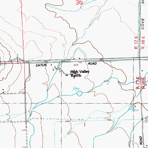Topographic Map of High Valley Ranch, WA