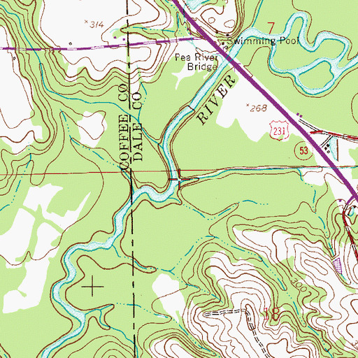Topographic Map of Lithco Creek, AL