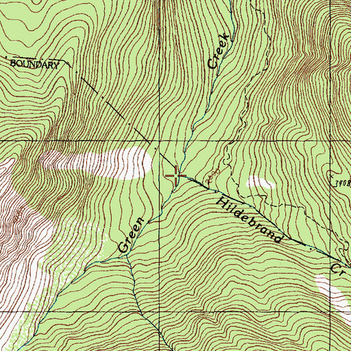 Topographic Map of Hildebrand Creek, WA