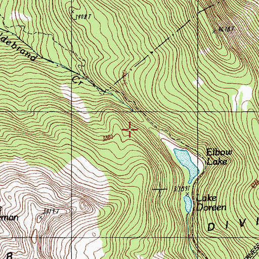 Topographic Map of Lake Hildebrand, WA