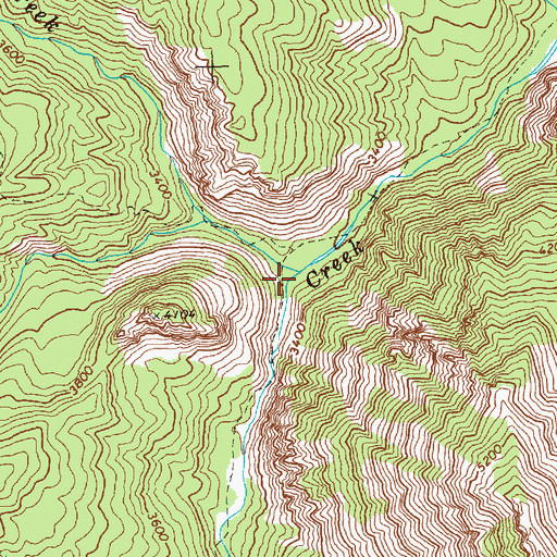 Topographic Map of Hindoo Creek, WA