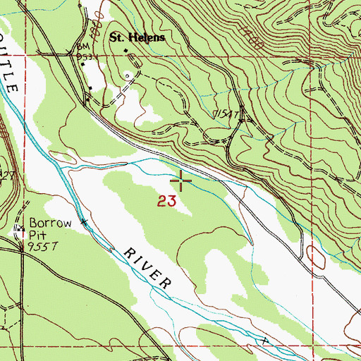 Topographic Map of Hoffstadt Creek, WA