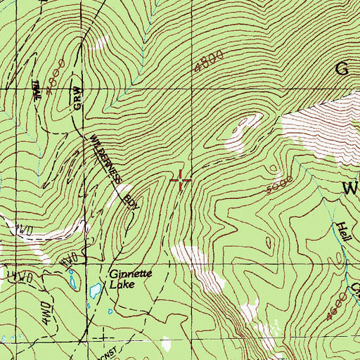 Topographic Map of Hogback Trail, WA