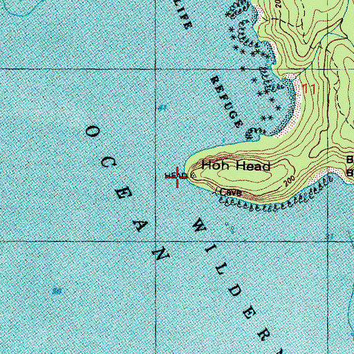 Topographic Map of Hoh Head, WA