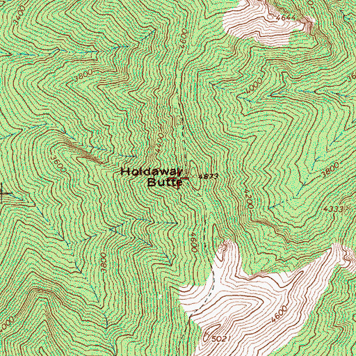 Topographic Map of Holdaway Butte, WA