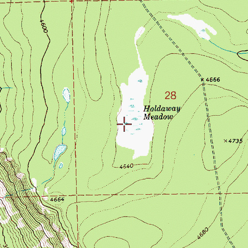 Topographic Map of Holdaway Meadow, WA