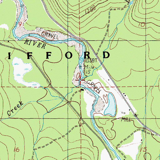 Topographic Map of Hollis Creek, WA