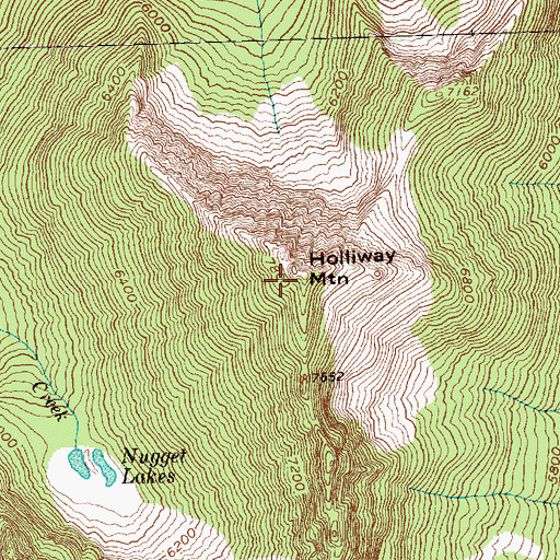 Topographic Map of Holliway Mountain, WA