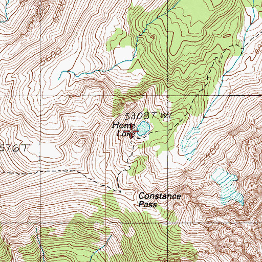 Topographic Map of Home Lake, WA