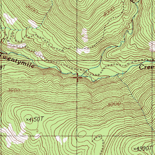 Topographic Map of Honeymoon Creek, WA
