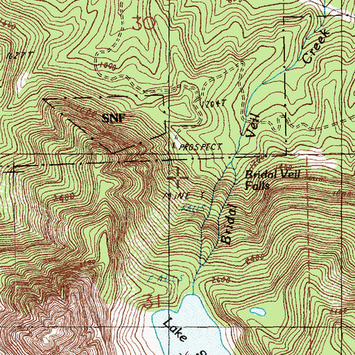 Topographic Map of Honeymoon Mine, WA