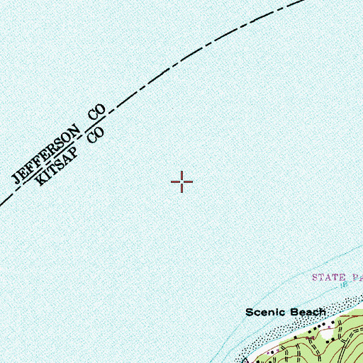 Topographic Map of Hood Canal, WA