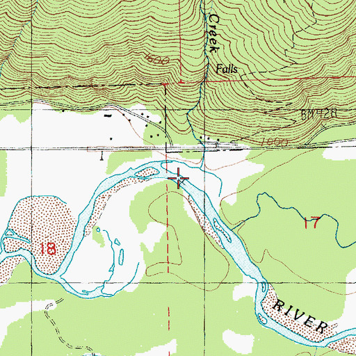 Topographic Map of Hopkin Creek, WA