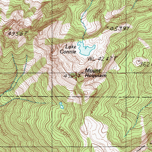 Topographic Map of Mount Hoquiam, WA