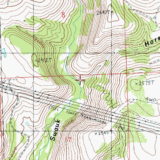 Topographic Map of Horse Canyon, WA