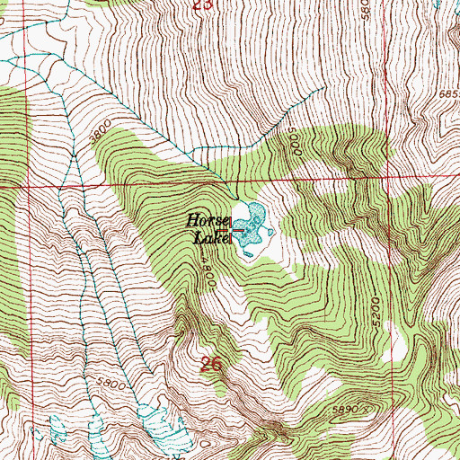 Topographic Map of Horse Lake, WA