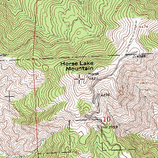 Topographic Map of Horse Lake Mountain, WA