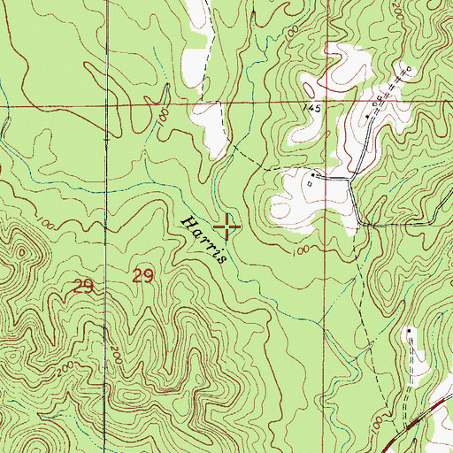 Topographic Map of Little Harris Creek, AL