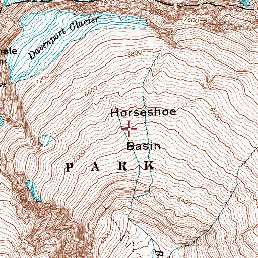 Topographic Map of Horseshoe Basin, WA