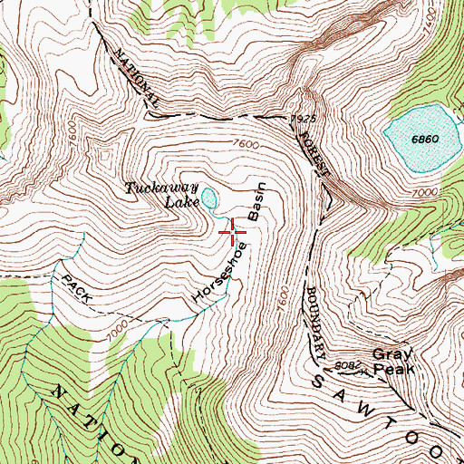 Topographic Map of Horseshoe Basin, WA