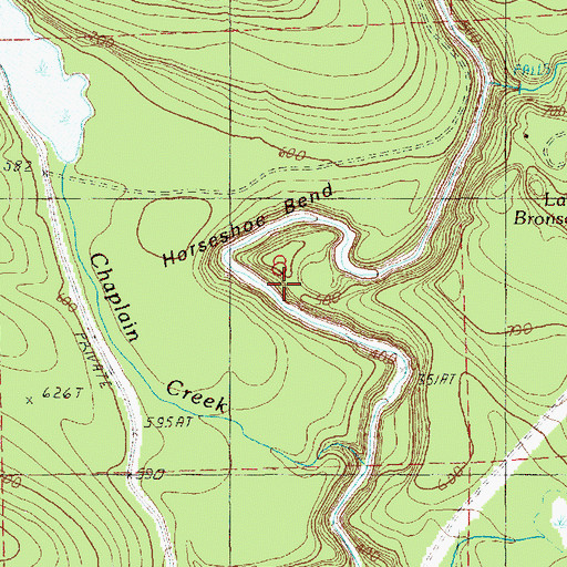 Topographic Map of Horseshoe Bend, WA