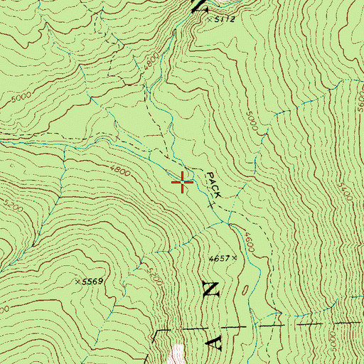 Topographic Map of Horseshoe Creek, WA