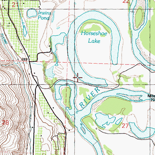 Topographic Map of Horseshoe Lake, WA