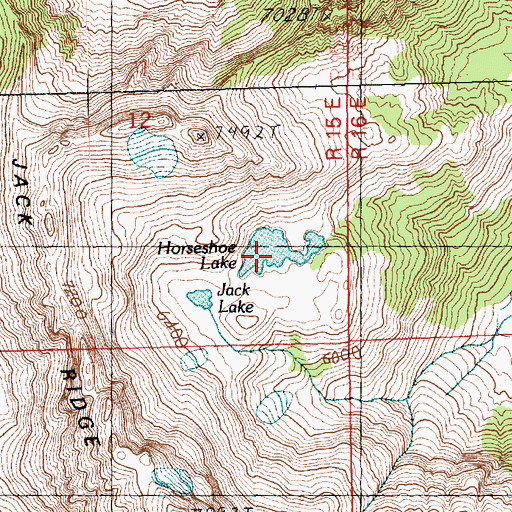 Topographic Map of Horseshoe Lake, WA