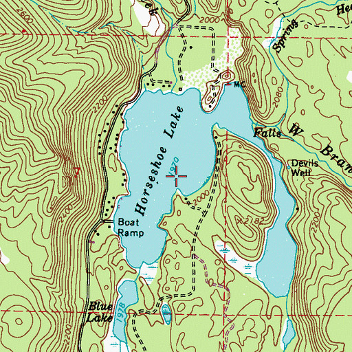 Topographic Map of Horseshoe Lake, WA