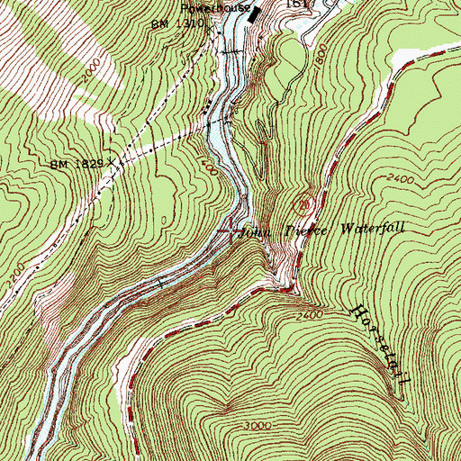 Topographic Map of Horsetail Creek, WA