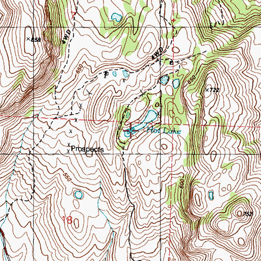 Topographic Map of Hot Lake, WA