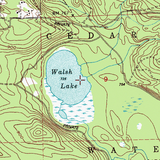 Topographic Map of Hotel Creek, WA