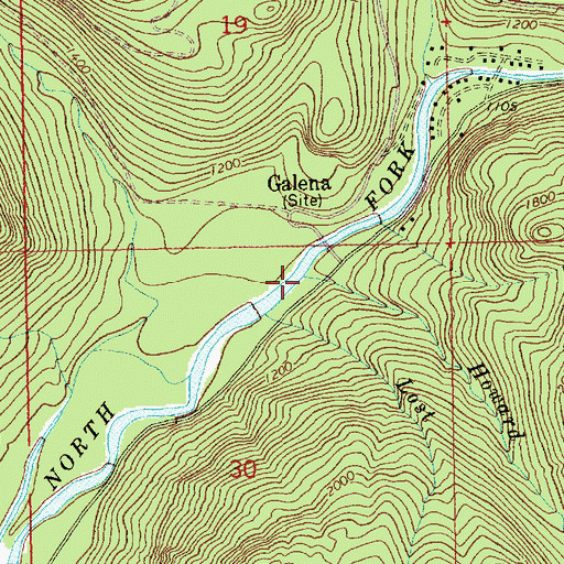 Topographic Map of Howard Creek, WA