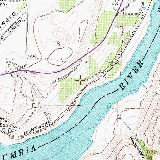 Topographic Map of Howard Flats, WA