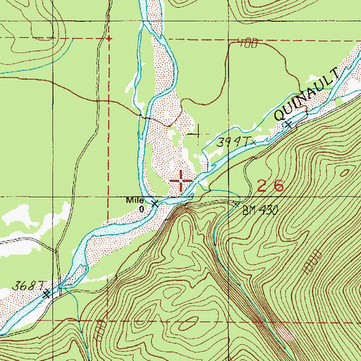 Topographic Map of Howe Creek, WA