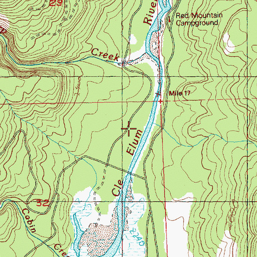 Topographic Map of Howson Creek, WA