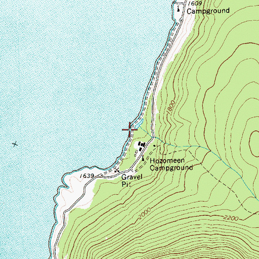 Topographic Map of Hozomeen Creek, WA
