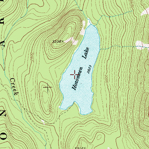 Topographic Map of Hozomeen Lake, WA