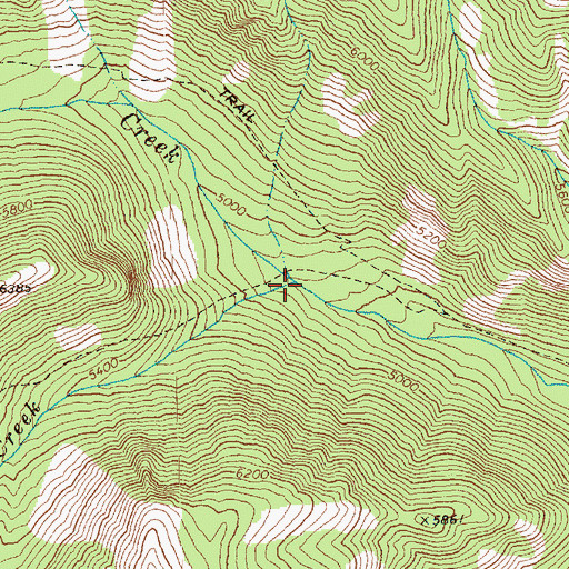 Topographic Map of Hubbard Creek, WA